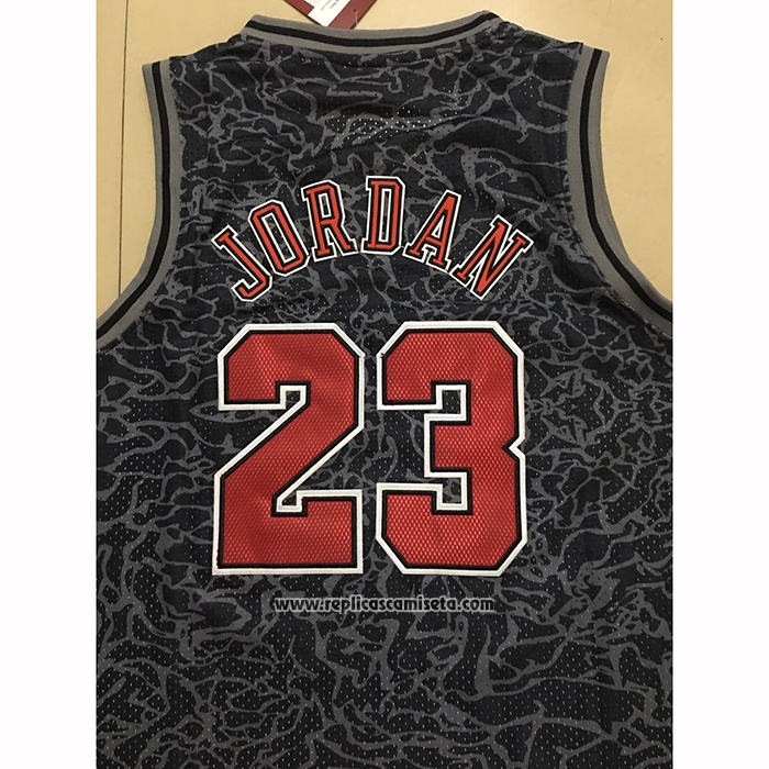 Camiseta Chicago Bulls Michael Jordan #23 Mitchell & Ness Negro2